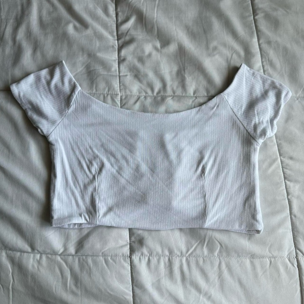 Cotton On white crop top